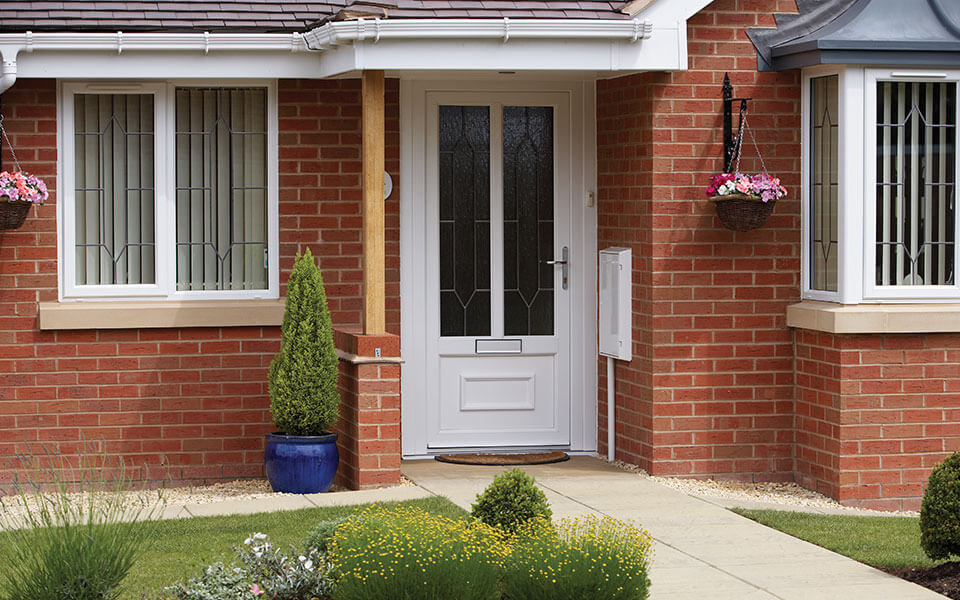 White uPVC entrance door